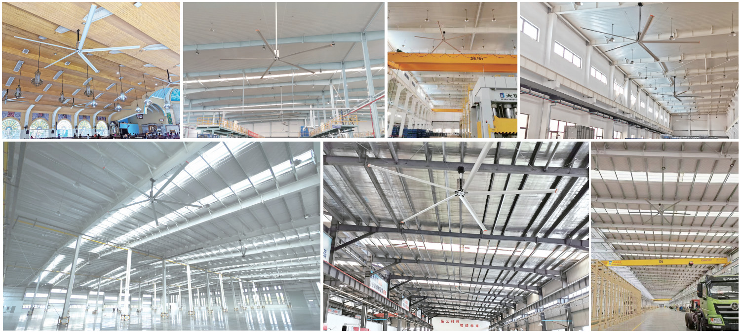 Industrial Ventilation Gearbox Type Facility Hvls Fans Superior Air Movement Technology