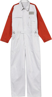 White Red Mosaic Spliced One Piece Suit