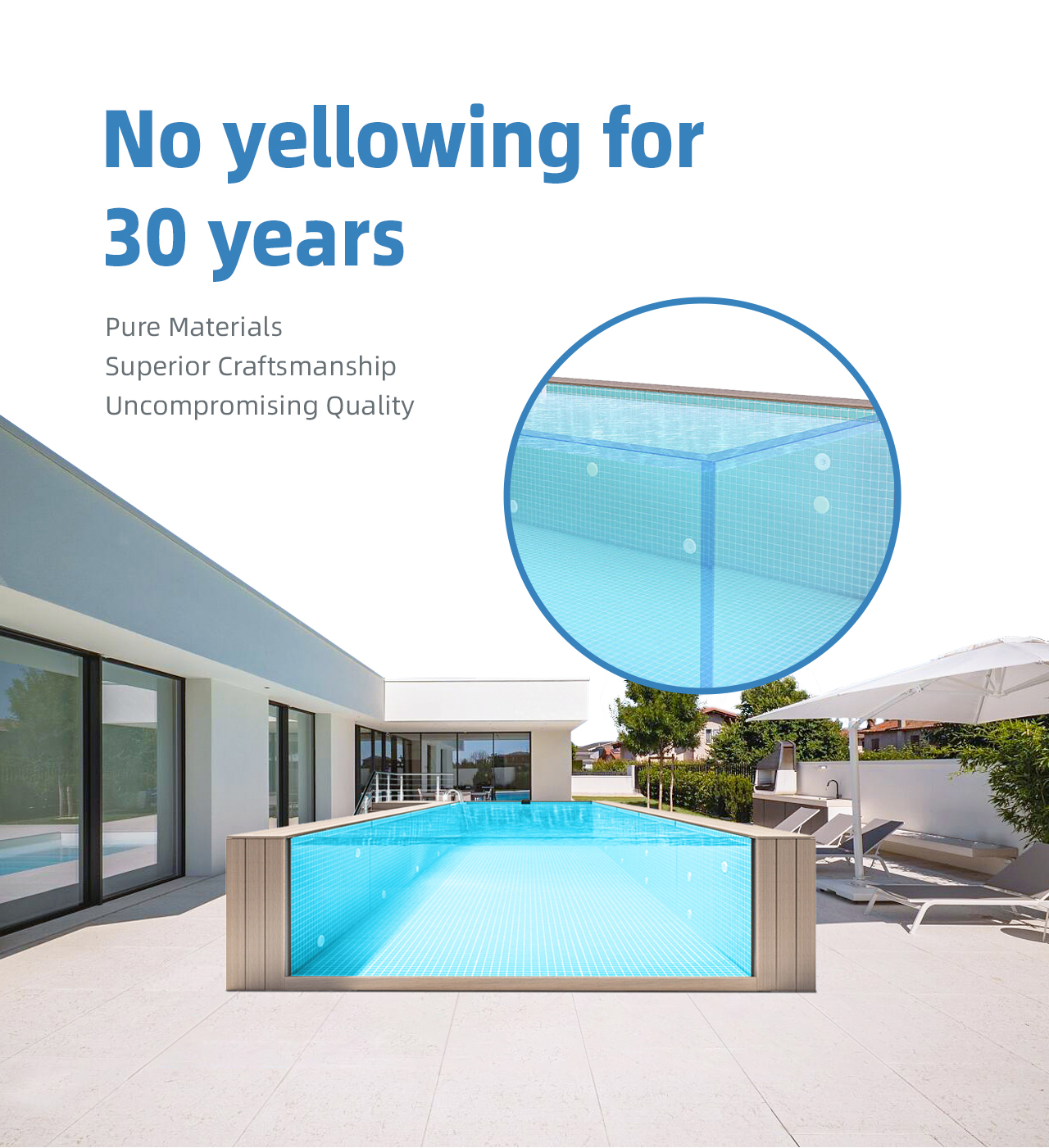 AUPOOL Endless Backyard Workout Resistance Swimming Pool Non-Yellowing for 30 Years