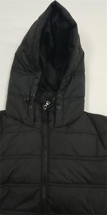 Navy Blue Mens Hooded Padded Jacket Mens Padded Parka With Hood Black