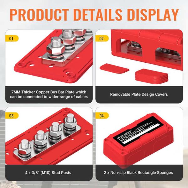 300A Heavy Duty Nylon Bus Bar Power Distribution Block For Marine / RV / Auto