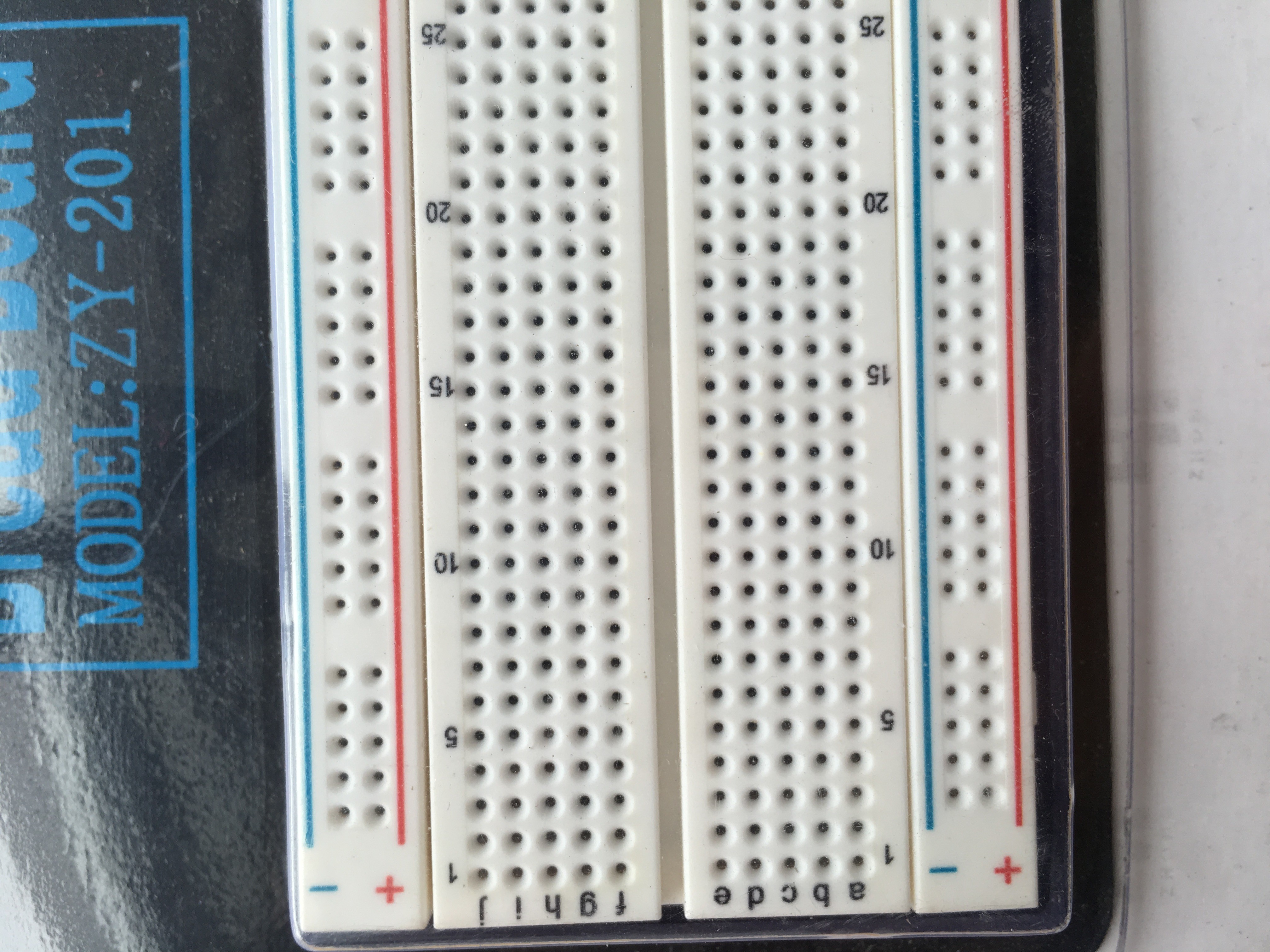 ZY-1201 Solderless Prototype Breadboard 830 Tie-points Board with Metal Plate
