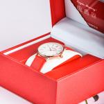 11cm Red Wrist Watch Accessories Box Pillow Leather Watch Case