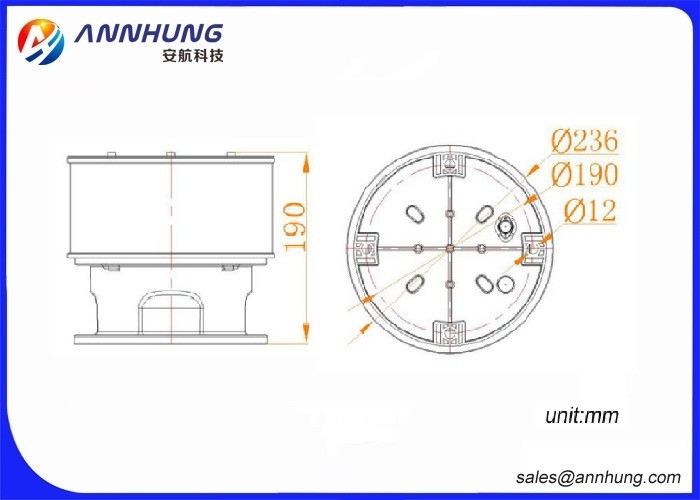 Double L864 Aeronautical Obstruction Light Type B For Marking Top Of Obstacle