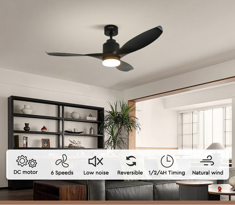 Smart Remote Control LED Ceiling Fan with Soft Wind and High Speed Mulit Colors/OEM