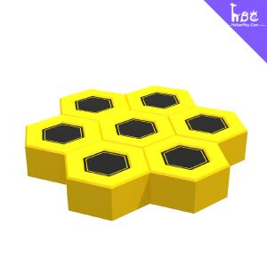China Honeycomb Shaped Playground Trampoline Equipment Indoor Jumping Trampolines wholesale