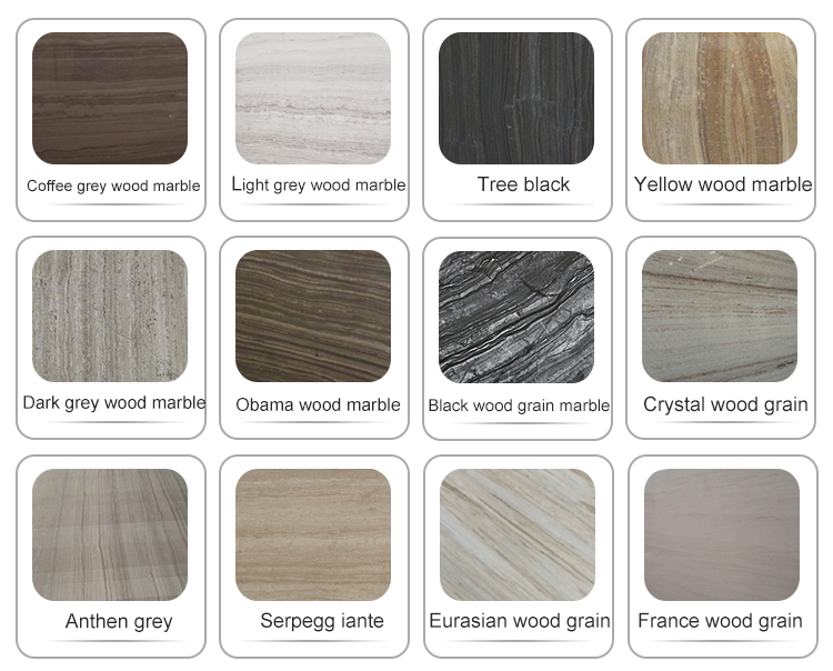 Hot selling big slab polished wood grain marble tile