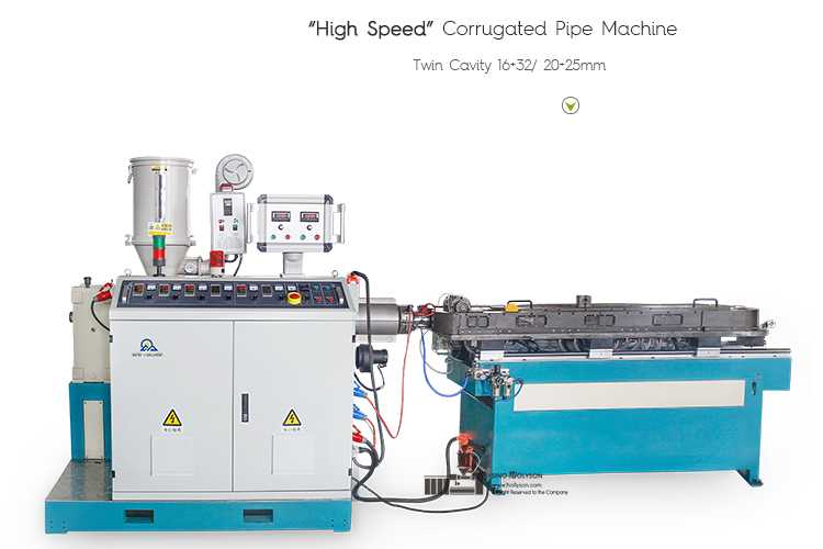 75 Rpm Screw Speed HDPE PP PVC Electrical Conduit Pipe Making Machine 22kw