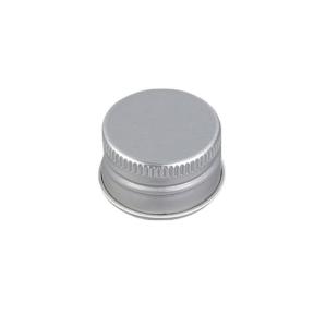 China 18/410 18/415 Dispensing Cap Matte Silver Aluminium Lotion Bottle Caps With PE Liners wholesale