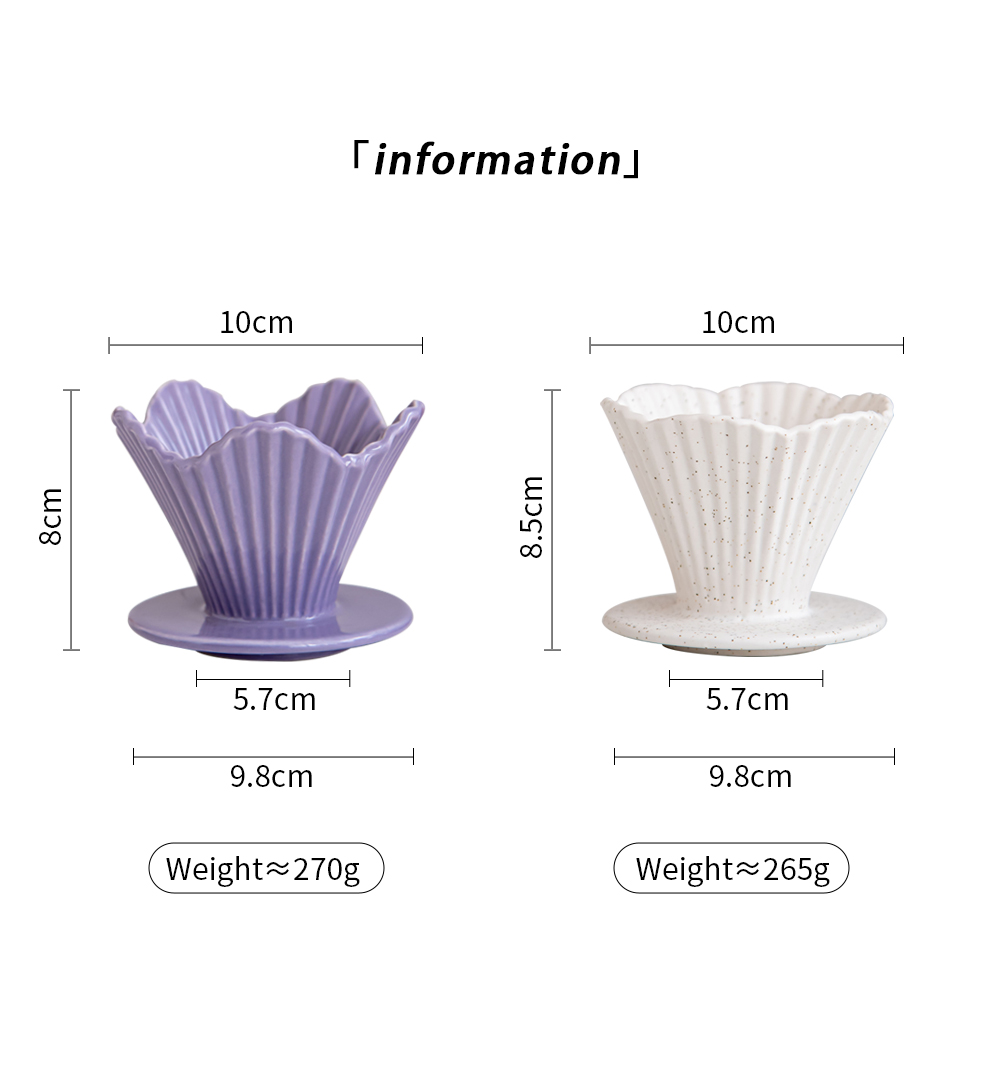 Straight Ceramic Reusable Hand Brew Coffee Filter Cup Convenient For Office And Home