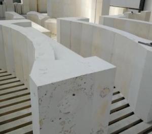China Special Shaped Heavy Duty 33 % Zro2 Fused Azs Brick For Industrial Furnace wholesale