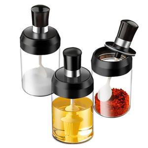 China kitchen Sugar Salt Spice Storage Containers Jars With Spoon wholesale