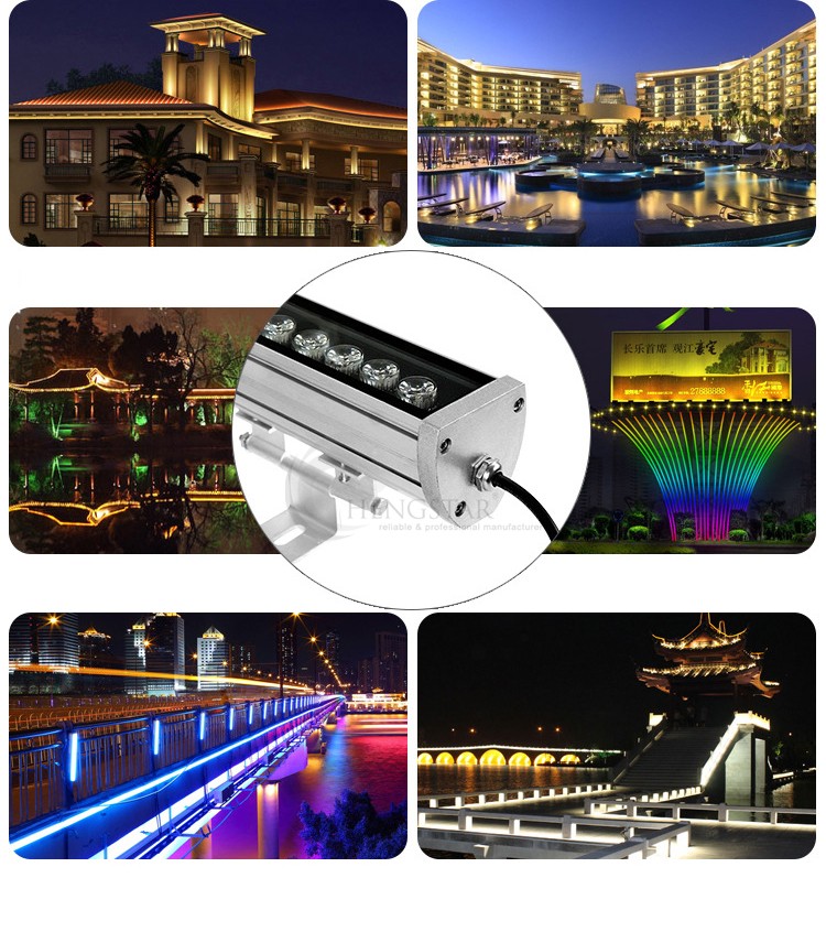 DC 24V LED Wall Washer Light 18w 24w For Facade Wall Lighting Cast Aluminum Housing