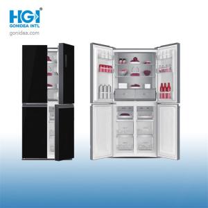 China Glass French Door Four Door Bottom Mount Refrigerator No Frost wholesale