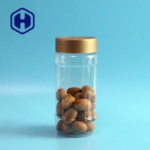 China 1000ml PET Jar Bottle Gold Screw Top Round Snacks Coffee Beans Transparent wholesale