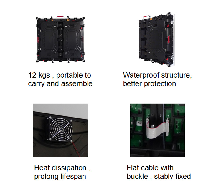 Low Power Consumption Outdoor Rental LED Display P6 Dot Matrix Digital Screen