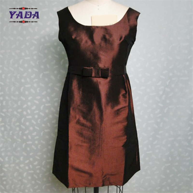 Ladies autumn fashion top + vest two piece vintage o-neck simple model summer dress for sale