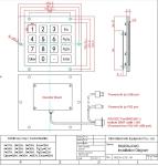 IP65 / IK07 Mini Stainless Steel KeyPad waterproof dustproof anti-vandalism 16