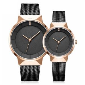 China Waterresistant His And Hers Matching Watches Quartz Movt Sandblasting wholesale