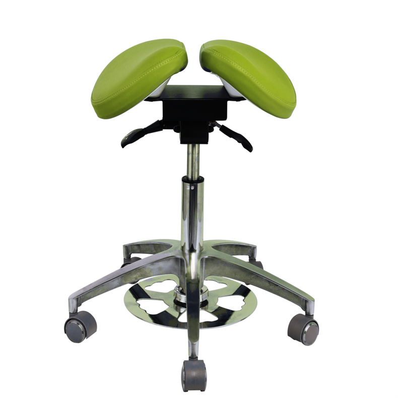 Beauty Salon Comfortable chair Green Micro Fiber dentist stool Saddel Shape Dentist Chair