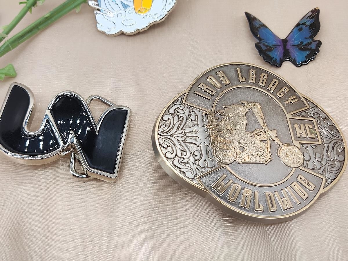 Custom 3D Logo Motorcycle Antique Belt Buckle Nickel Soft Enamel Belt Buckle