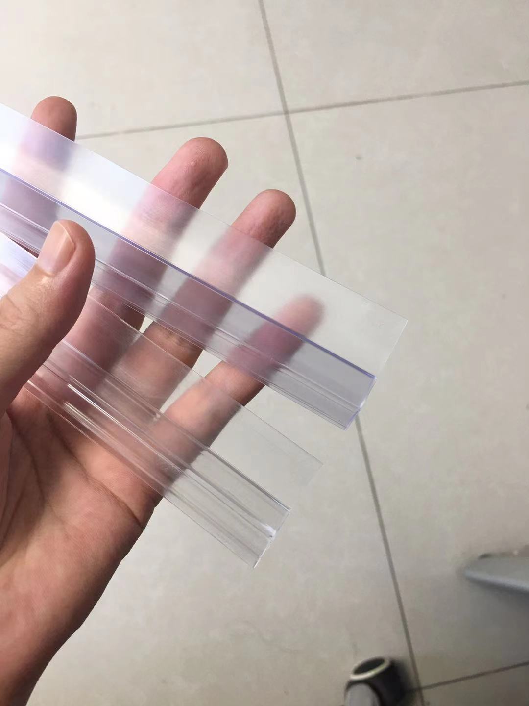 Clear Swing Vertical Magnetic Glass to Glass Shower Door Seal for Inline Pvc Frameless Screen