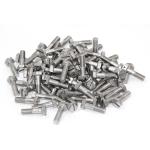 Industrial Grade 304 Stainless Steel Fine Threaded Slotted Hex Bolts Length 1mm