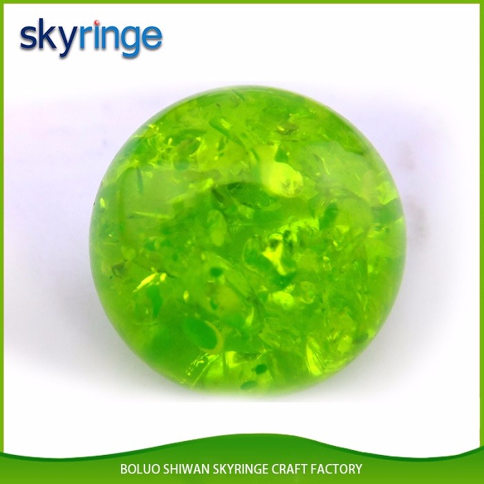 Customized Clear Glitter Ball Shiny Arylic Ball Glitter Powder Resin ball