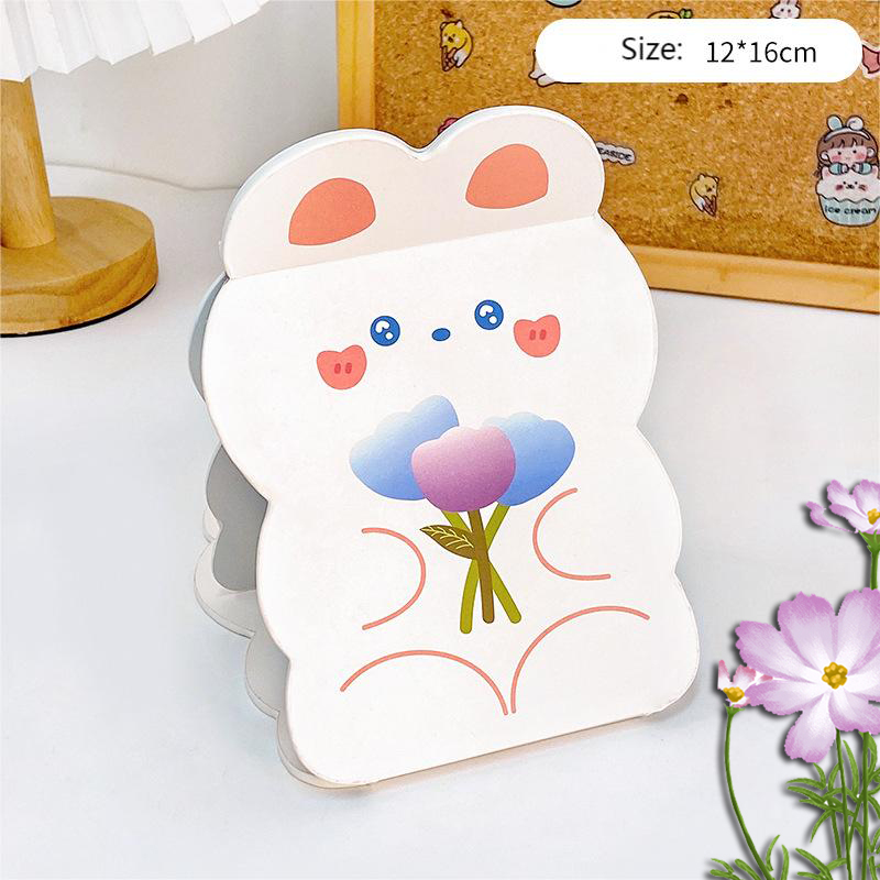 Extra LOGO Yes Cute Heart Shaped Foldable Makeup Mirror for Travel and Cosmetic