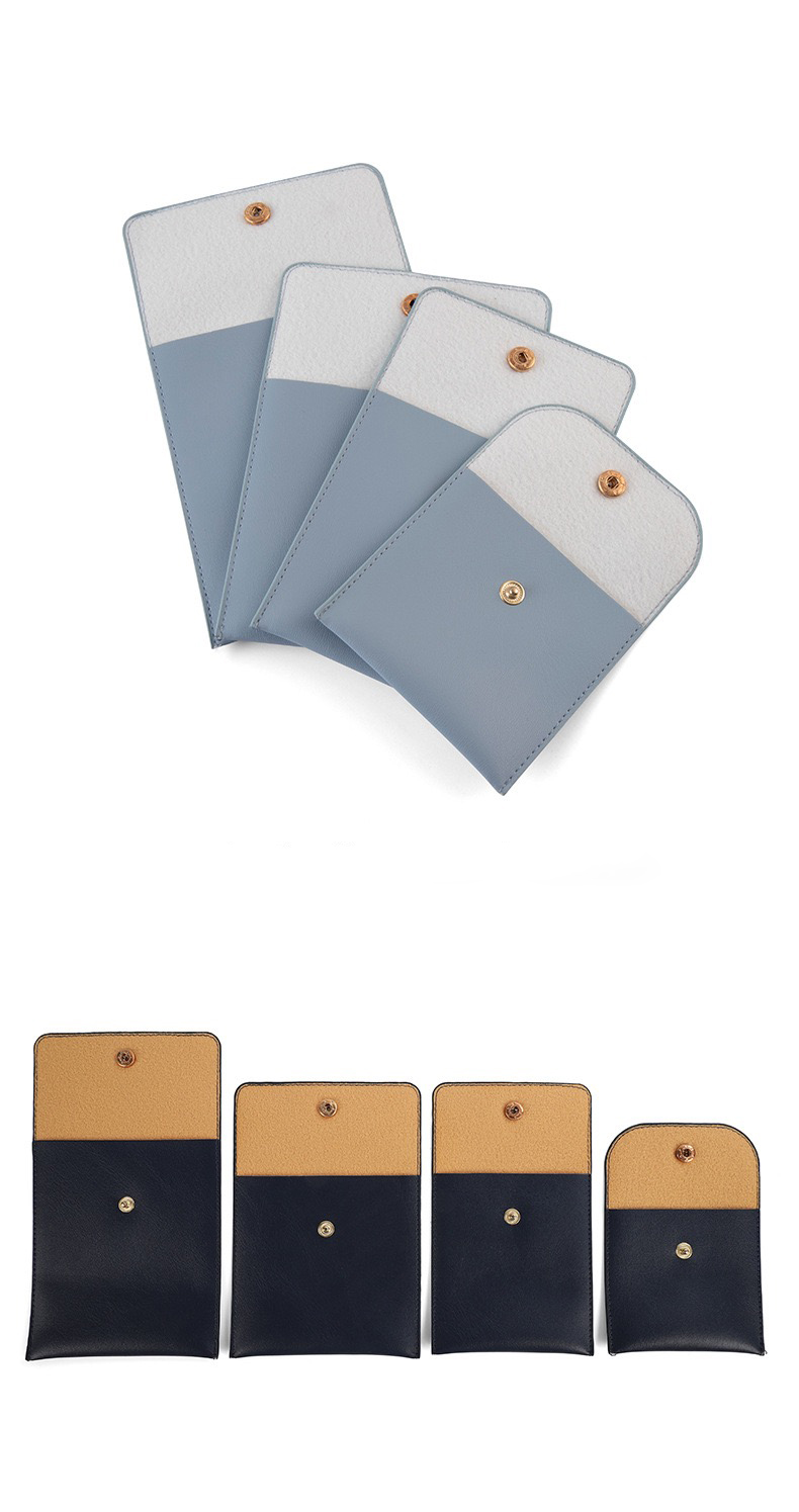 Personalized Pu Leather Jewelry Packaging Pouches Scratchproof