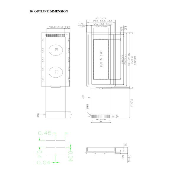 BBI Monochrome LCD Display STN / FSTN LCD, Bezel, Zebra And PCB