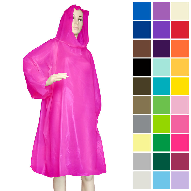Korean Style Rain Coat High Vis Yellow PVC Rain Suit With Hood