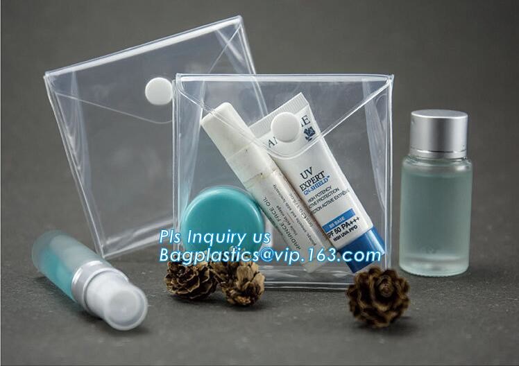 Slider zipper Clear pvc bag for package Vinyl transparent pvc bag cosmetic packing, PVC Bag with Plastic Zipper and Slid