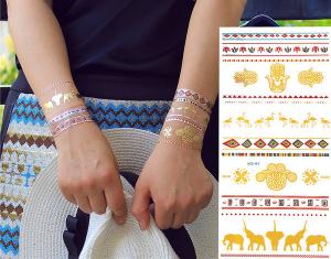 China Metallic temporary tattoo, Custom temporary tattoo, fake tattoo wholesale