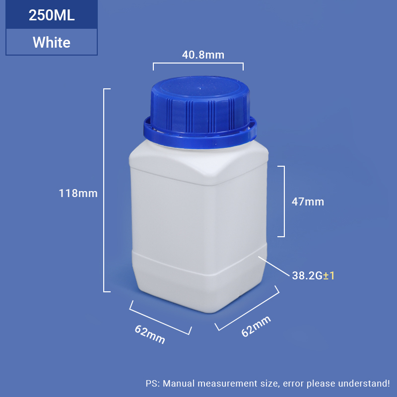 Eco Friendly HDPE Plastic Containers Bulk Bottles 250ml 500ml 1000ml