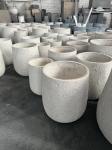 Fading Resistant Fiber Clay Planters For Balconies Easily Cleaned