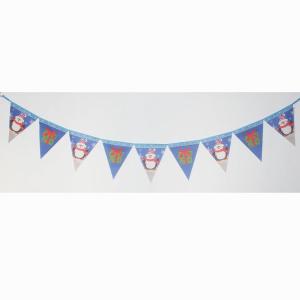 China Christmas Triangle Flag Bunting Penguin and giftbox wholesale