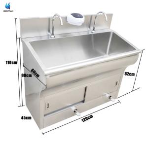 China Foot Operated Hospital Scrub Sink Medical For Patient Care Clinical Washbasin Sanitation wholesale