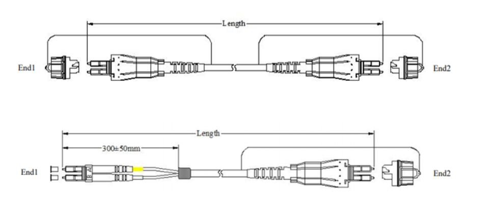 Fullaxs-LC Outdoor Armoured Fibre Optic Cable IP67 Waterproof Fiber Patch Cord