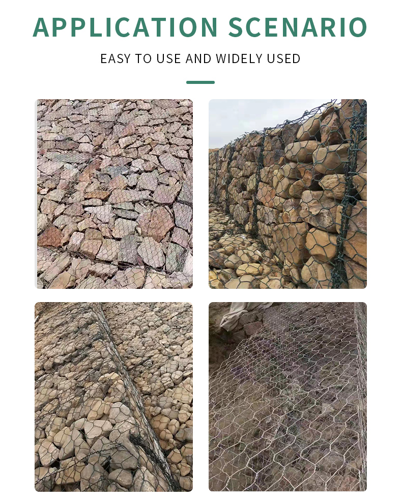 Manufacture Galvanized Hexagonal Gabion Box Basket Wire Mesh Stone Cage For Retaining Wall And Fence