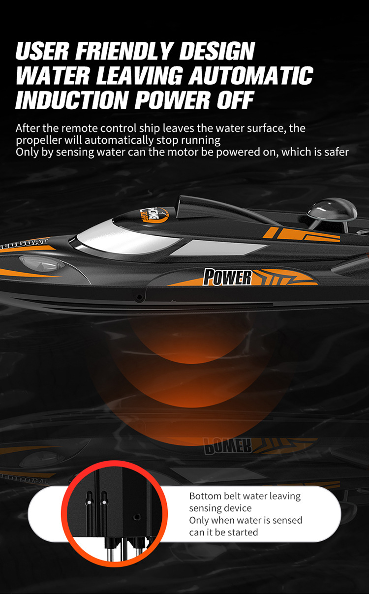 2 CHANNELS Control Electric Boat with 35km/H High Speed and Night Navigation Lights