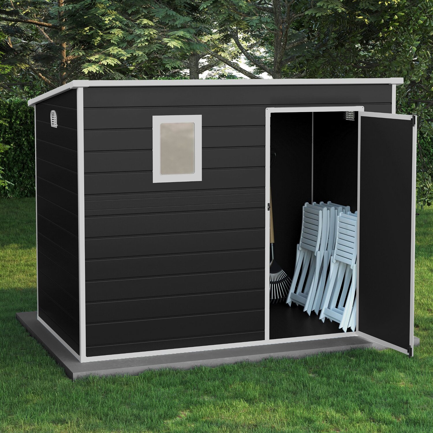 Efficiently Organize Your Garden Tools with W236xD130xH194cm Lockable Garden House