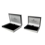 Off White Pendant Ring Packaging Boxes Clamshell PU Jewellery Gift Box