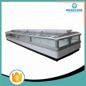China Commercial Supermarket Island Freezer , Island Display Fridge CE Certificated wholesale