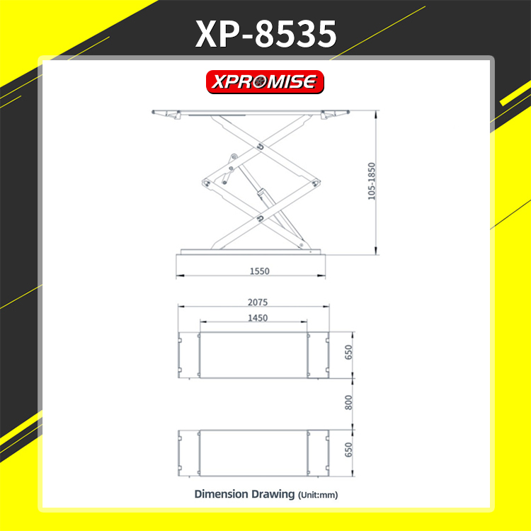 Fast Delivery Portable Save Space Scissor Car Lift CE Certificate Car Lift