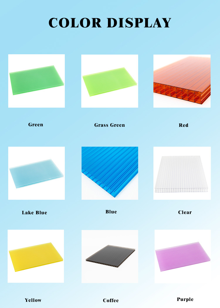 4m 5m 6m Coloured Polycarbonate Roofing Sheets For Home