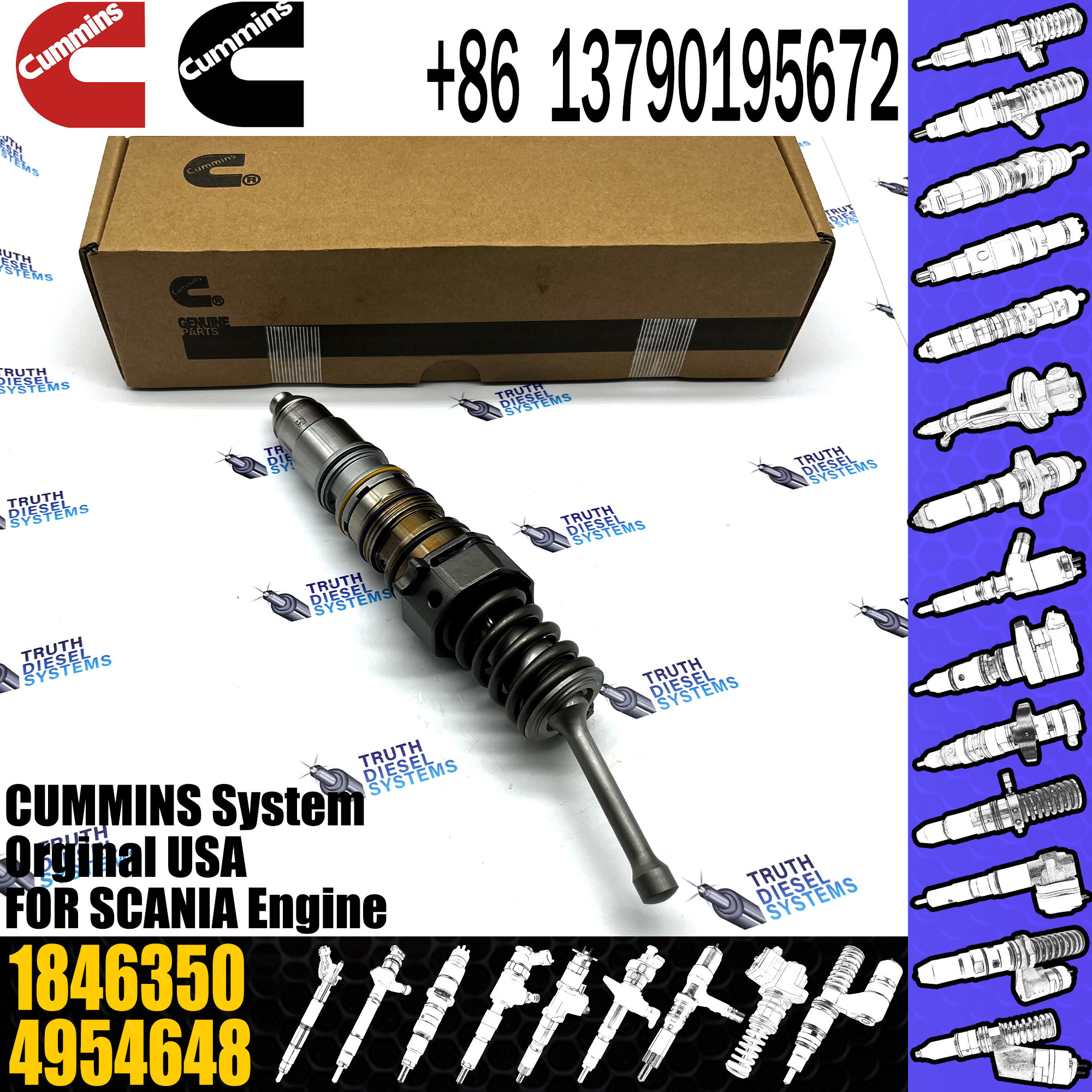 Engine Fuel Injector 4030346 4088660 4954434 1846350 1731091 1464994 1511696 1529790