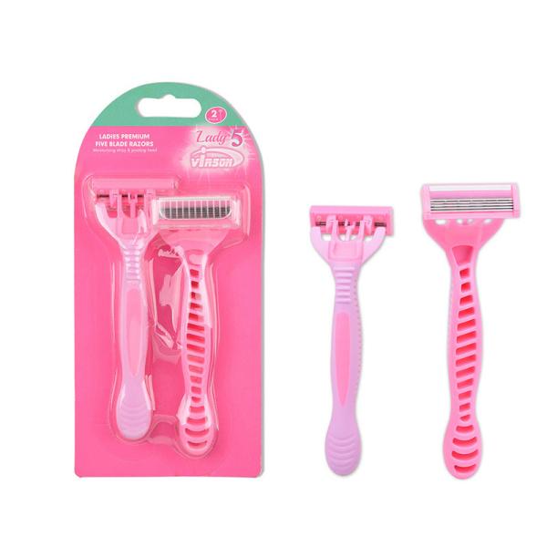 China Razor Manufacturers Low Price Five Blade Women's Razor Non Slip Handle