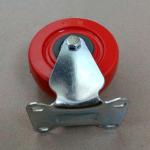 75mm/100mm/125mm Industry Barrow Wheels Double Bearing Red Plastic Wheel Castor