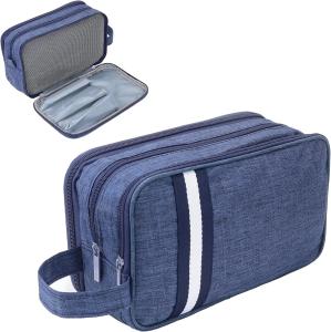China Navy Blue Water-resistant Toiletry Organizer Dopp Kit Travel Bag for Traveling Accessories Toiletries wholesale
